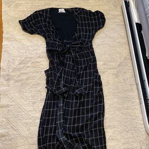 Urban Outfitters black and white spring wrap dress. Size M